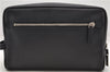 Authentic GUCCI Clutch Hand Bag Purse Leather Black 7810D