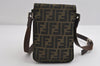 Authentic FENDI Zucca Shoulder Cross Body Bag Purse Nylon Leather Brown 7811I