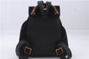 Authentic GUCCI Bamboo Backpack Suede Leather Black 7813D