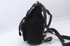 Authentic GUCCI Bamboo Backpack Suede Leather Black 7813D