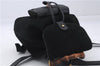 Authentic GUCCI Bamboo Backpack Suede Leather Black 7813D