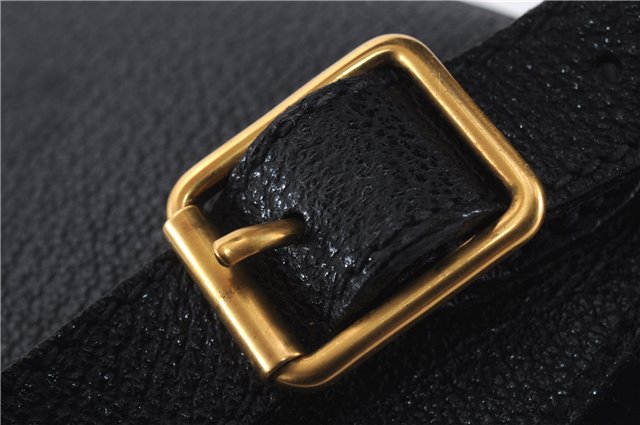 Authentic GUCCI Bamboo Backpack Suede Leather Black 7813D