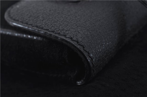 Authentic GUCCI Bamboo Backpack Suede Leather Black 7813D