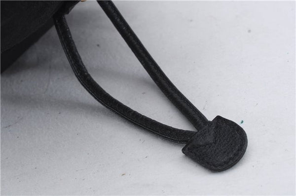 Authentic GUCCI Bamboo Backpack Suede Leather Black 7813D