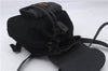 Authentic GUCCI Bamboo Backpack Suede Leather Black 7813D
