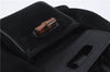 Authentic GUCCI Bamboo Backpack Suede Leather Black 7813D