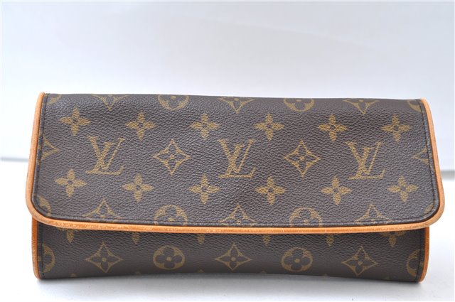 Authentic Louis Vuitton Monogram Pochette Twin GM Shoulder Bag M51852 LV 7814E