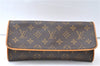 Authentic Louis Vuitton Monogram Pochette Twin GM Shoulder Bag M51852 LV 7814E