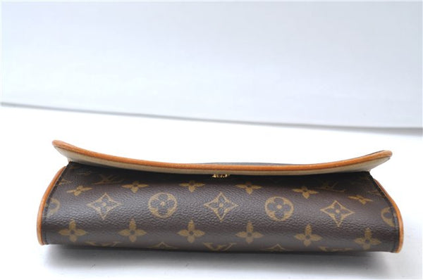 Authentic Louis Vuitton Monogram Pochette Twin GM Shoulder Bag M51852 LV 7814E