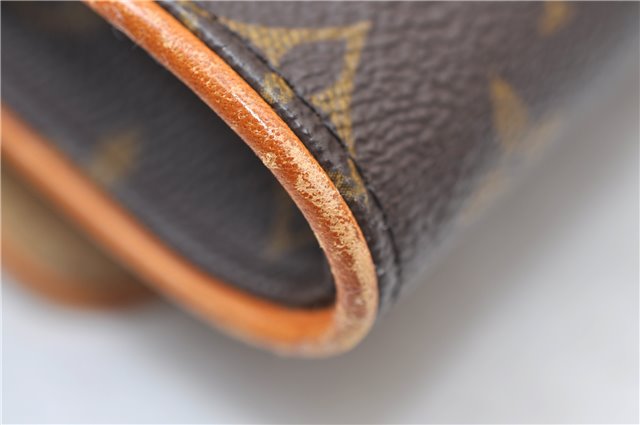 Authentic Louis Vuitton Monogram Pochette Twin GM Shoulder Bag M51852 LV 7814E