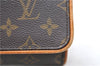 Authentic Louis Vuitton Monogram Pochette Twin GM Shoulder Bag M51852 LV 7814E