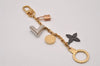 Authentic Louis Vuitton Chaine Kaleido V Bag Charm Gold Silver M67379 LV 7815I