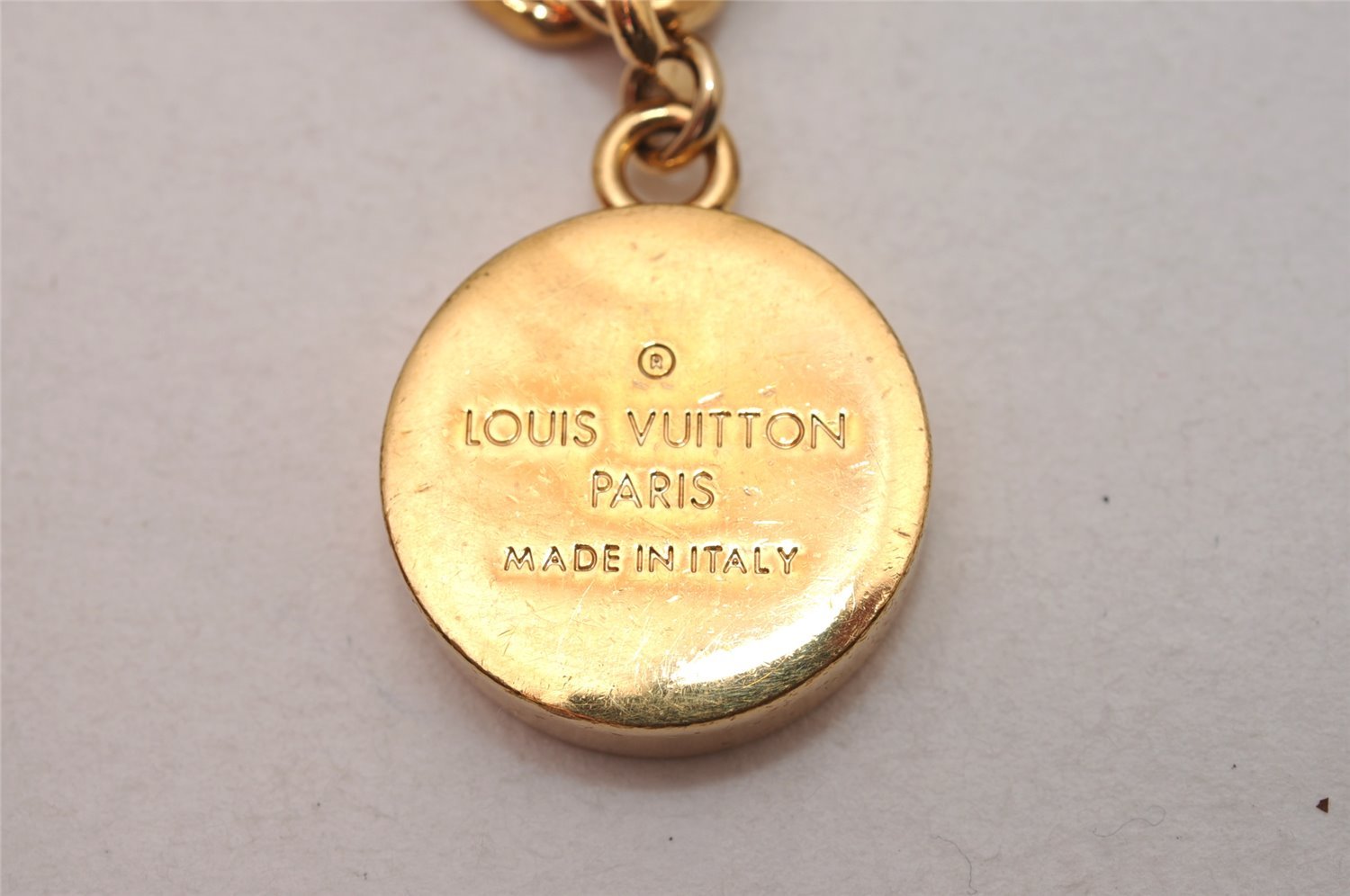 Authentic Louis Vuitton Chaine Kaleido V Bag Charm Gold Silver M67379 LV 7815I