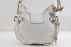 Authentic Chloe Vintage Paddington Leather Shoulder Cross Body Bag White 7817I