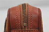 Authentic MCM Visetos Leather Vintage Shoulder Cross Body Bag Brown 7818D