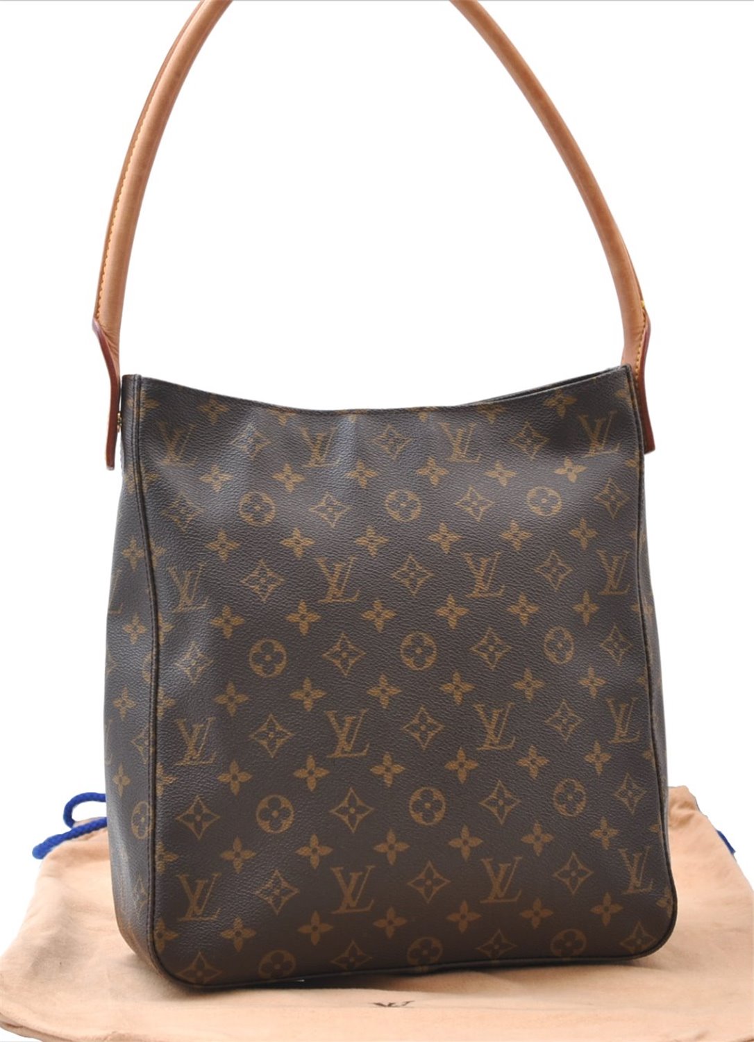 Authentic Louis Vuitton Monogram Looping GM Shoulder Bag M51145 LV 7819E