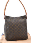 Authentic Louis Vuitton Monogram Looping GM Shoulder Bag M51145 LV 7819E