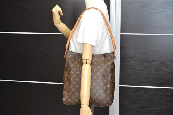 Authentic Louis Vuitton Monogram Looping GM Shoulder Bag M51145 LV 7819E