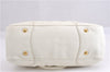 Authentic PRADA VIT DAINO Leather Nappa Shoulder Hand Bag BN1529 White 7819F