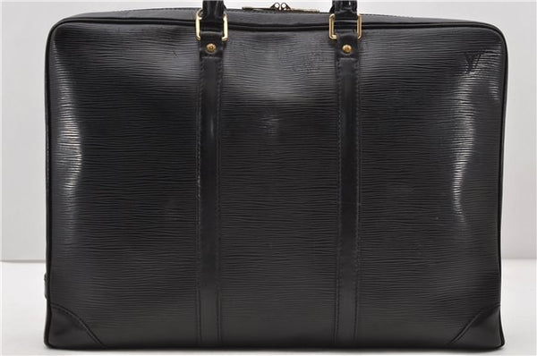 Auth Louis Vuitton Epi Porte Documents Voyage Briefcase Black M59162 LV 7820C