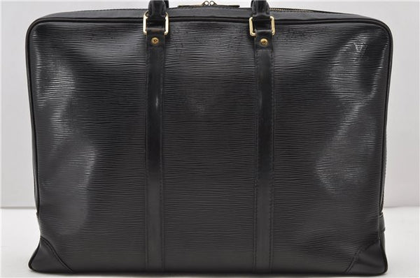 Auth Louis Vuitton Epi Porte Documents Voyage Briefcase Black M59162 LV 7820C