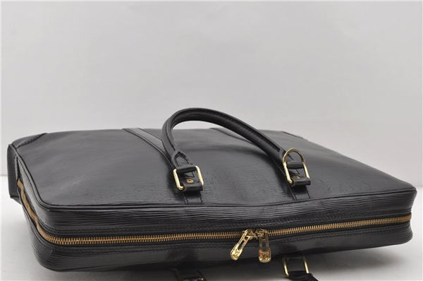 Auth Louis Vuitton Epi Porte Documents Voyage Briefcase Black M59162 LV 7820C