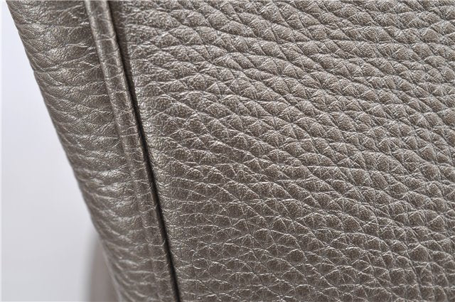 Authentic GUCCI Bamboo Shopper Medium 2Way Hand Bag Leather Metallic Beige 7821F