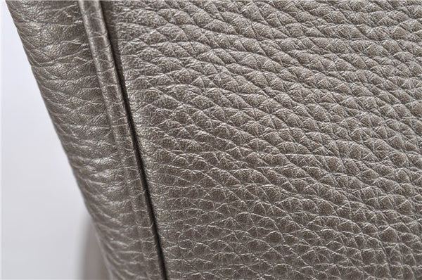 Authentic GUCCI Bamboo Shopper Medium 2Way Hand Bag Leather Metallic Beige 7821F