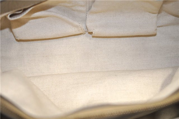 Authentic GUCCI Bamboo Shopper Medium 2Way Hand Bag Leather Metallic Beige 7821F