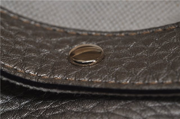 Authentic GUCCI Bamboo Shopper Medium 2Way Hand Bag Leather Metallic Beige 7821F