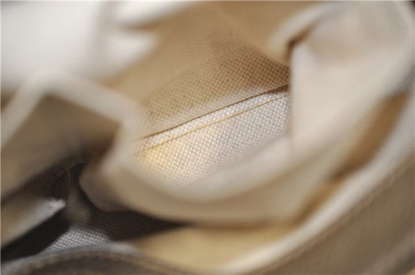 Authentic GUCCI Bamboo Shopper Medium 2Way Hand Bag Leather Metallic Beige 7821F