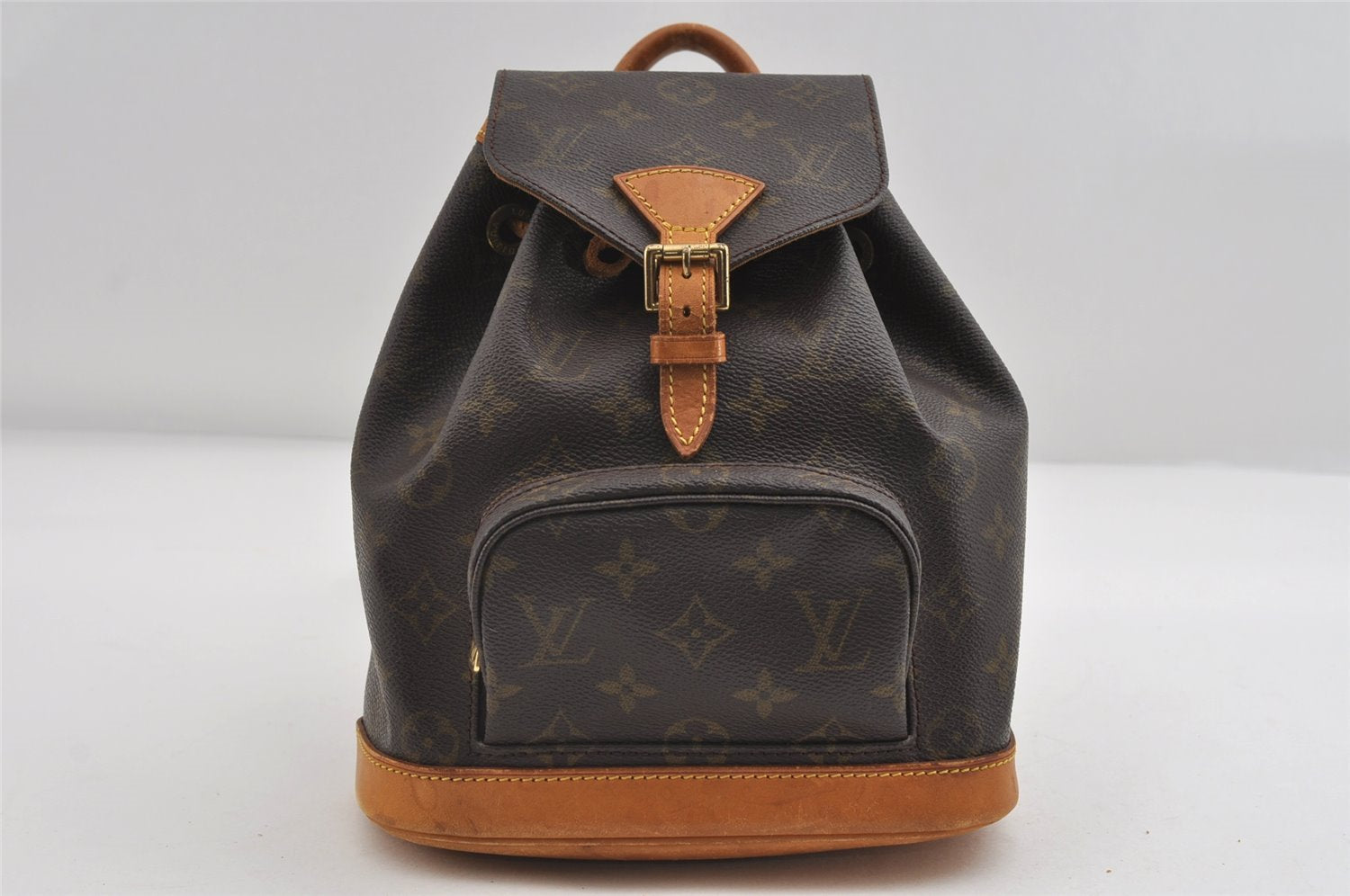 Authentic Louis Vuitton Monogram Montsouris PM Backpack M51137 LV 7821I