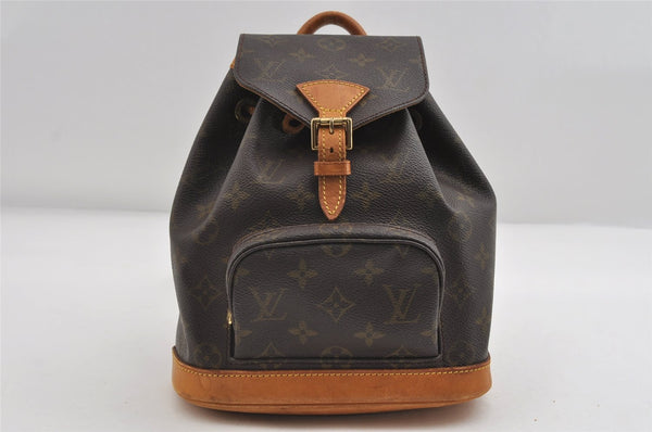 Authentic Louis Vuitton Monogram Montsouris PM Backpack M51137 LV 7821I