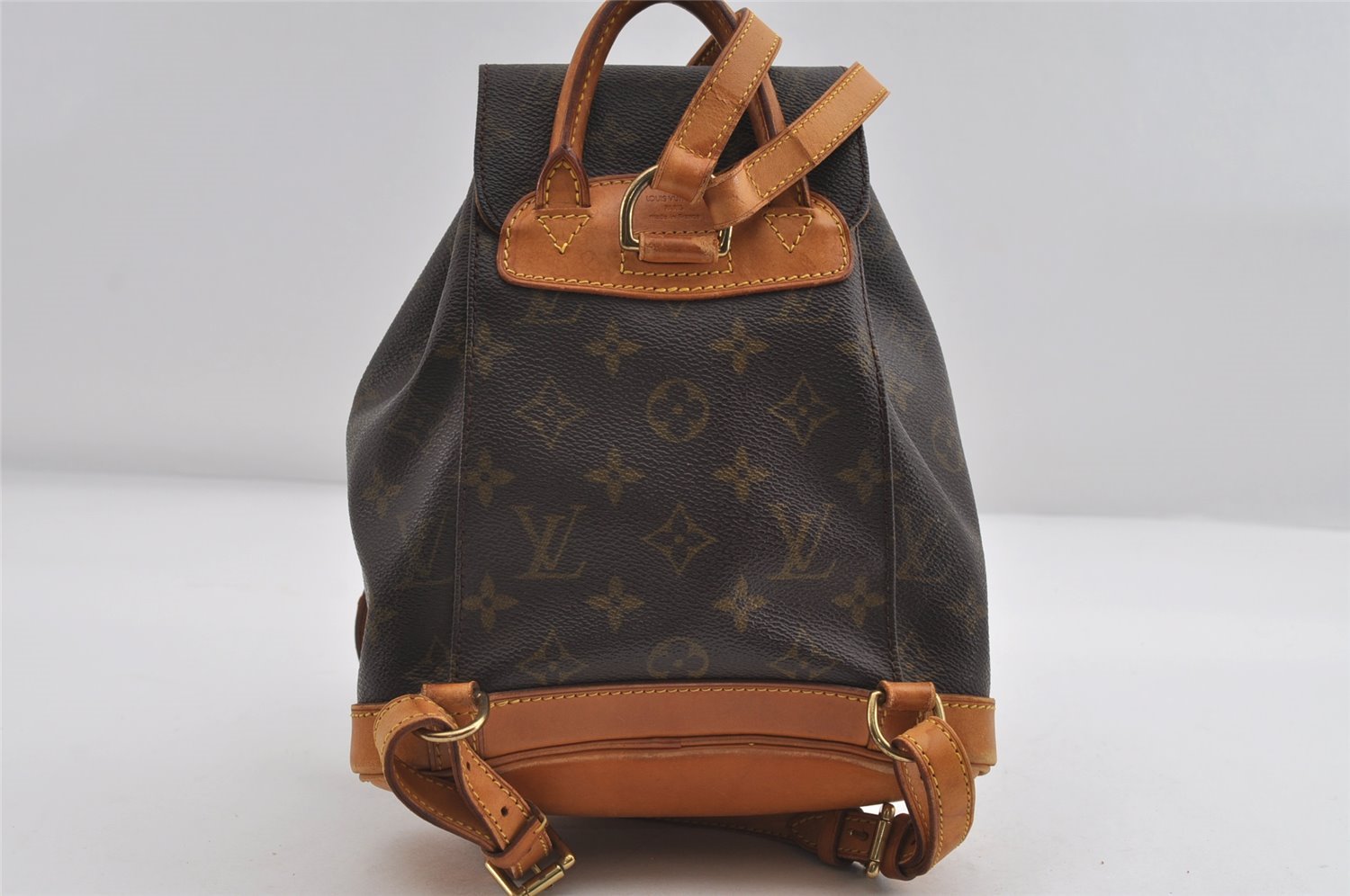 Authentic Louis Vuitton Monogram Montsouris PM Backpack M51137 LV 7821I