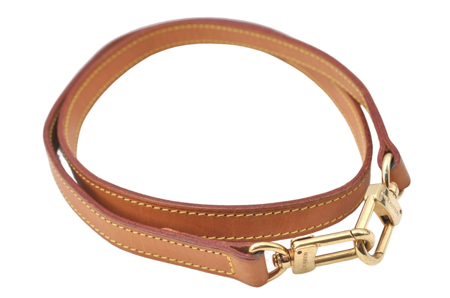 Authentic Louis Vuitton Leather Shoulder Strap Beige 39