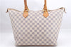 Authentic Louis Vuitton Damier Azur Saleya MM Shoulder Tote Bag N51185 LV 7823D