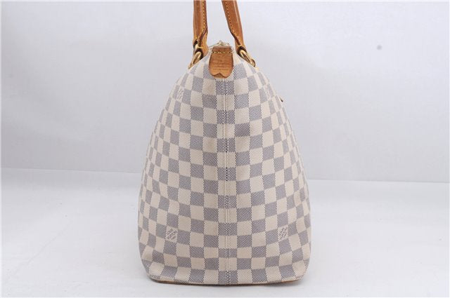 Authentic Louis Vuitton Damier Azur Saleya MM Shoulder Tote Bag N51185 LV 7823D