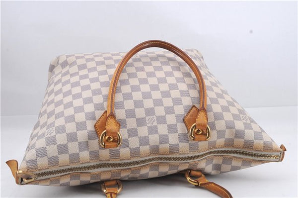 Authentic Louis Vuitton Damier Azur Saleya MM Shoulder Tote Bag N51185 LV 7823D