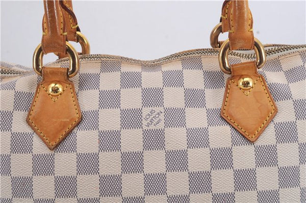 Authentic Louis Vuitton Damier Azur Saleya MM Shoulder Tote Bag N51185 LV 7823D