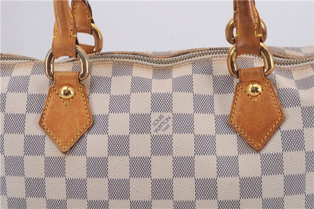 Authentic Louis Vuitton Damier Azur Saleya MM Shoulder Tote Bag N51185 LV 7823D