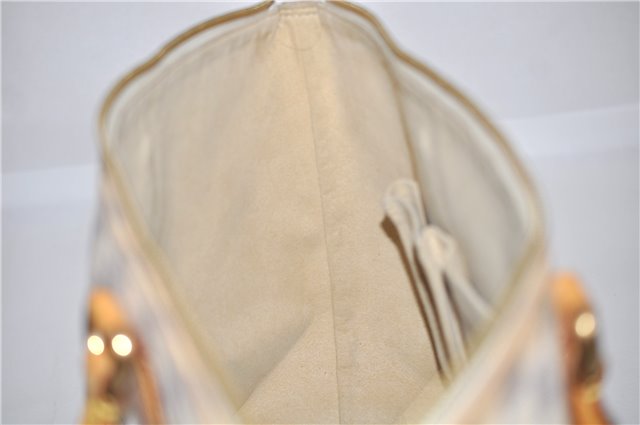 Authentic Louis Vuitton Damier Azur Saleya MM Shoulder Tote Bag N51185 LV 7823D