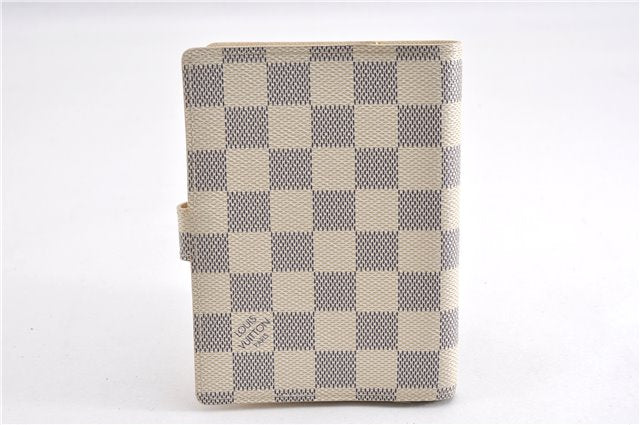 Authentic Louis Vuitton Damier Azur Agenda PM Notebook Cover R20706 LV 7823F