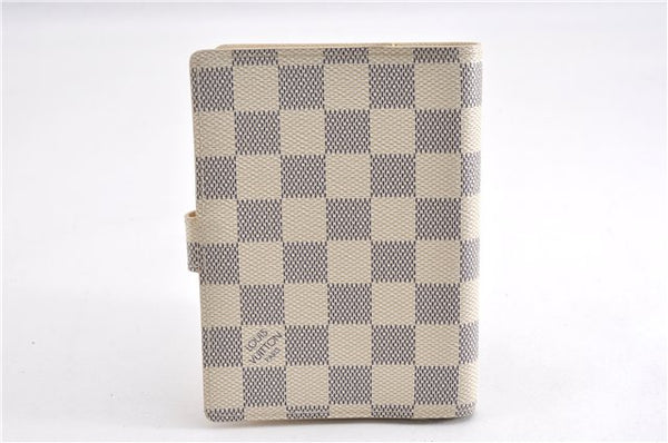 Authentic Louis Vuitton Damier Azur Agenda PM Notebook Cover R20706 LV 7823F