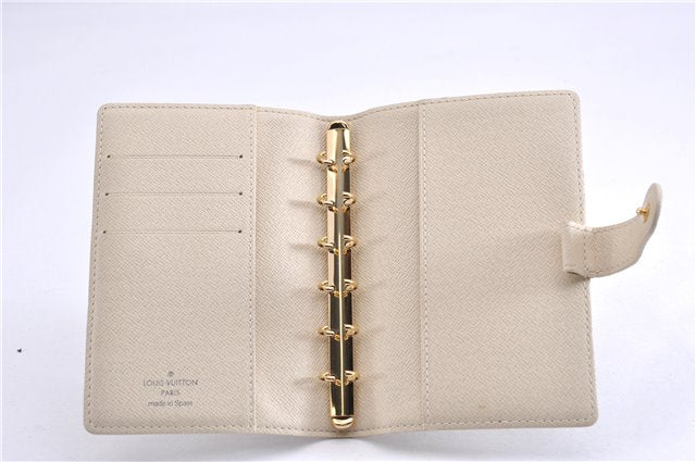 Authentic Louis Vuitton Damier Azur Agenda PM Notebook Cover R20706 LV 7823F