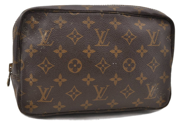 Auth LOUIS VUITTON Monogram Trousse Toilette 23 Clutch Hand Bag M47524 LV 7825C