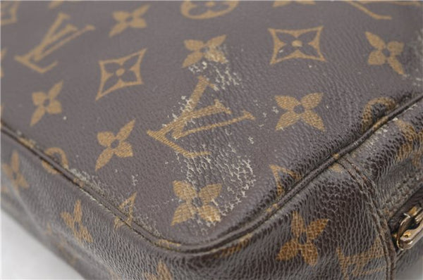 Auth LOUIS VUITTON Monogram Trousse Toilette 23 Clutch Hand Bag M47524 LV 7825C