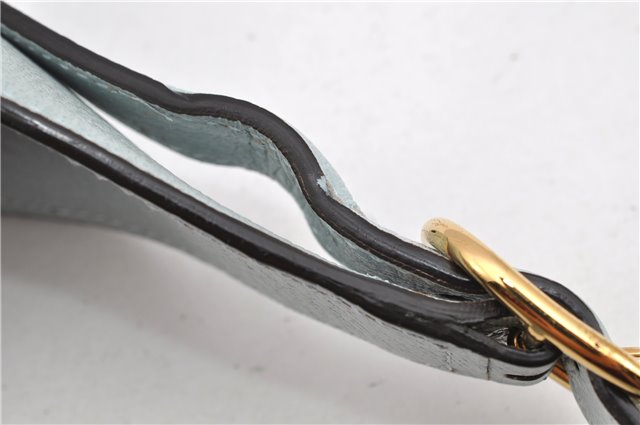 Authentic GUCCI Jackie Flora Shoulder Bag Canvas Leather 550152 Light Blue 7825F