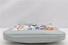 Authentic GUCCI Jackie Flora Shoulder Bag Canvas Leather 550152 Light Blue 7825F