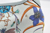 Authentic GUCCI Jackie Flora Shoulder Bag Canvas Leather 550152 Light Blue 7825F