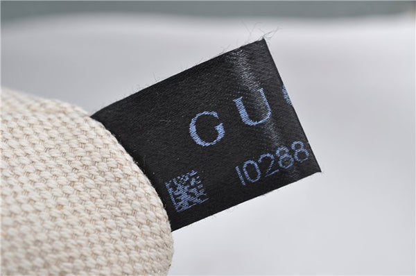 Authentic GUCCI Jackie Flora Shoulder Bag Canvas Leather 550152 Light Blue 7825F